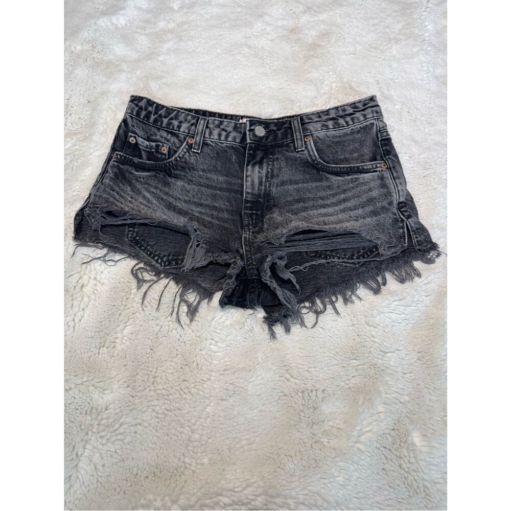 BDG Urban Outfitters Distressed Black Denim Shorts – Size 27